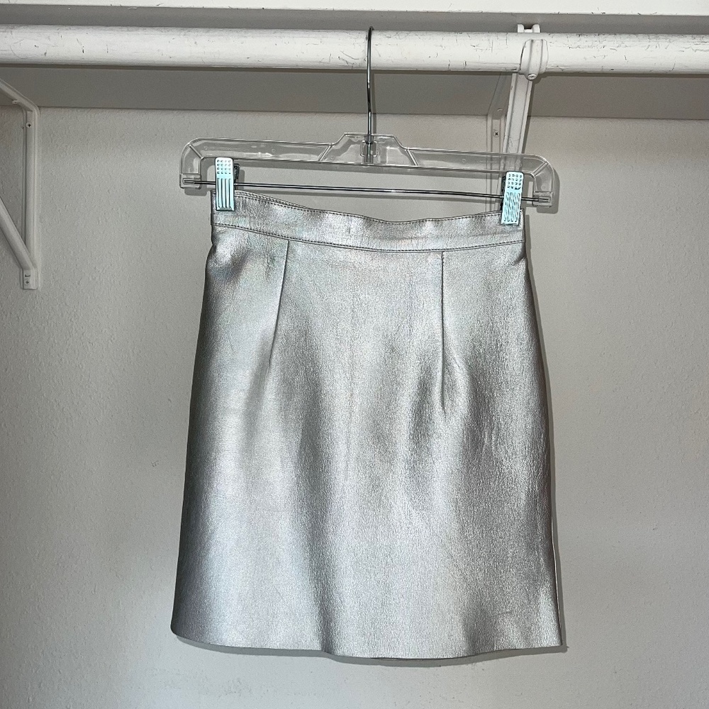 American Apparel leather skirt